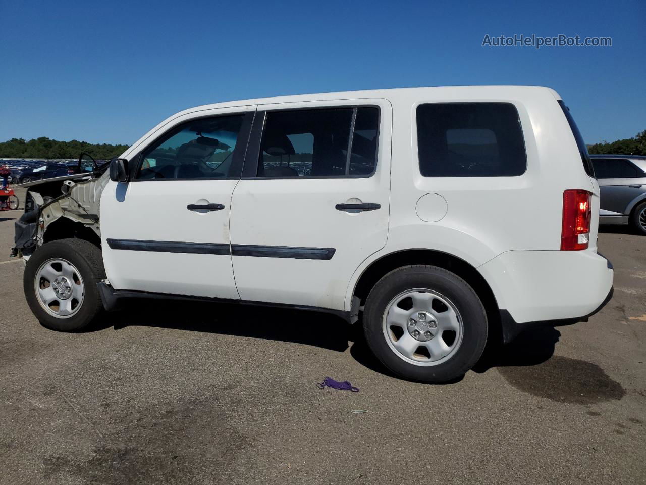 2013 Honda Pilot Lx Белый vin: 5FNYF4H26DB077185