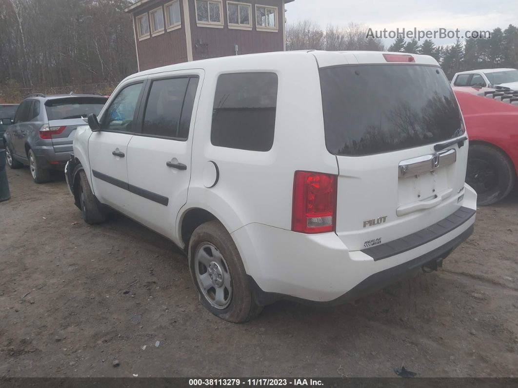 2015 Honda Pilot Lx White vin: 5FNYF4H26FB008130