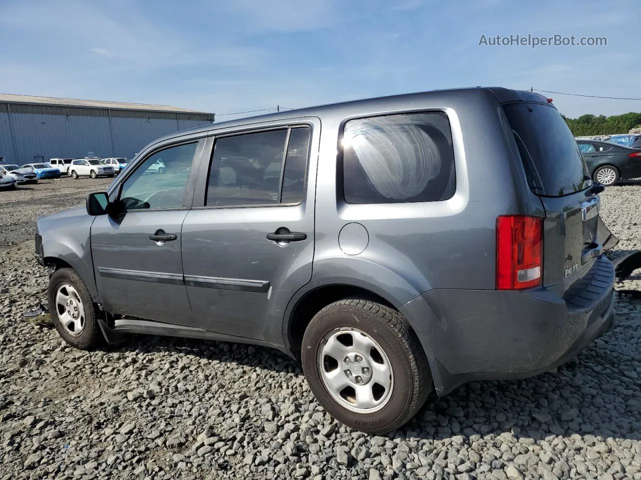 2013 Honda Pilot Lx Gray vin: 5FNYF4H28DB011883