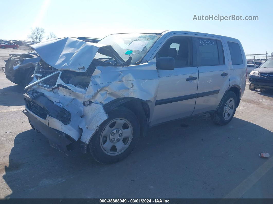 2013 Honda Pilot Lx Silver vin: 5FNYF4H29DB062874