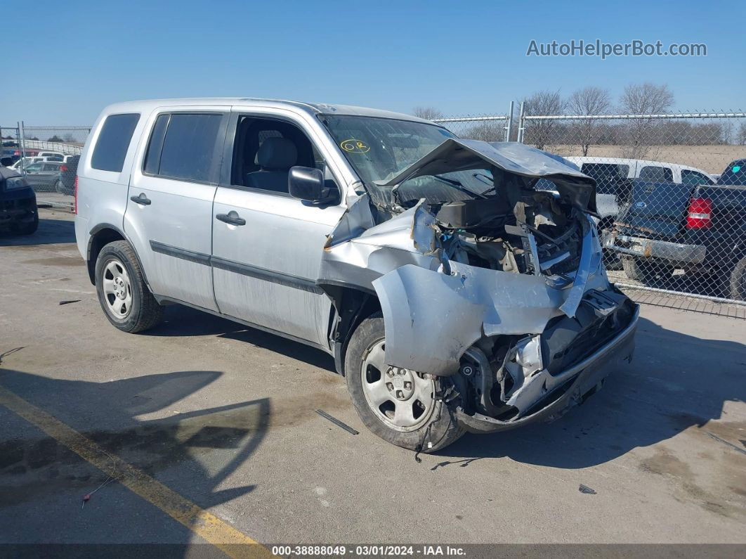 2013 Honda Pilot Lx Silver vin: 5FNYF4H29DB062874