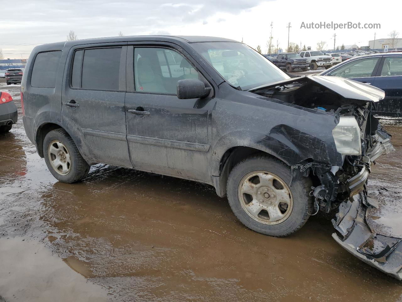 2013 Honda Pilot Lx Black vin: 5FNYF4H29DB505461