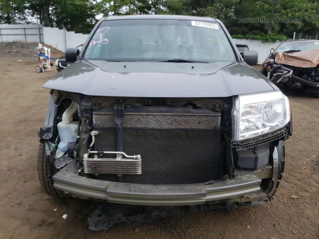 2013 Honda Pilot Lx Gray vin: 5FNYF4H2XDB056954