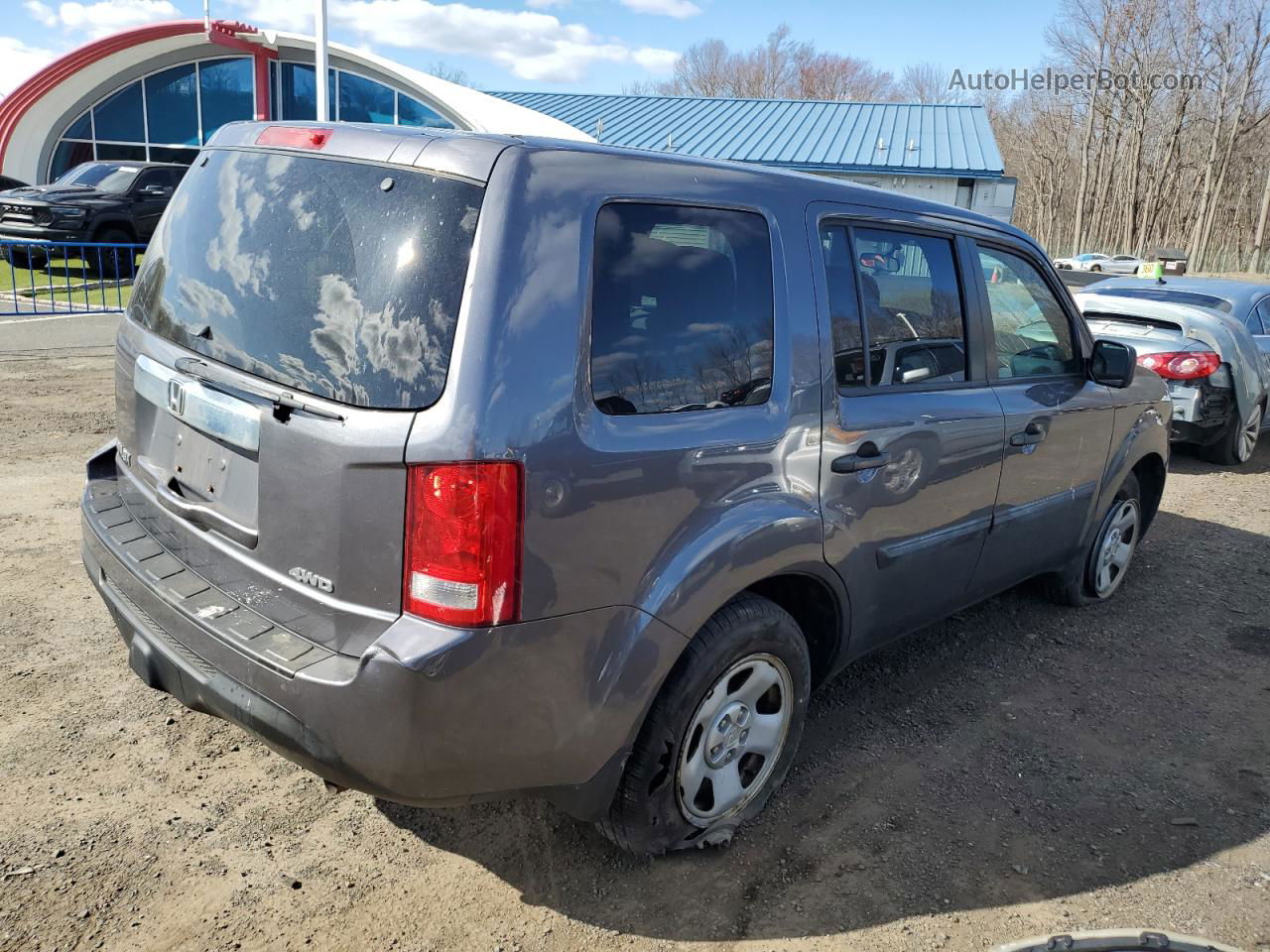 2015 Honda Pilot Lx Gray vin: 5FNYF4H2XFB071053