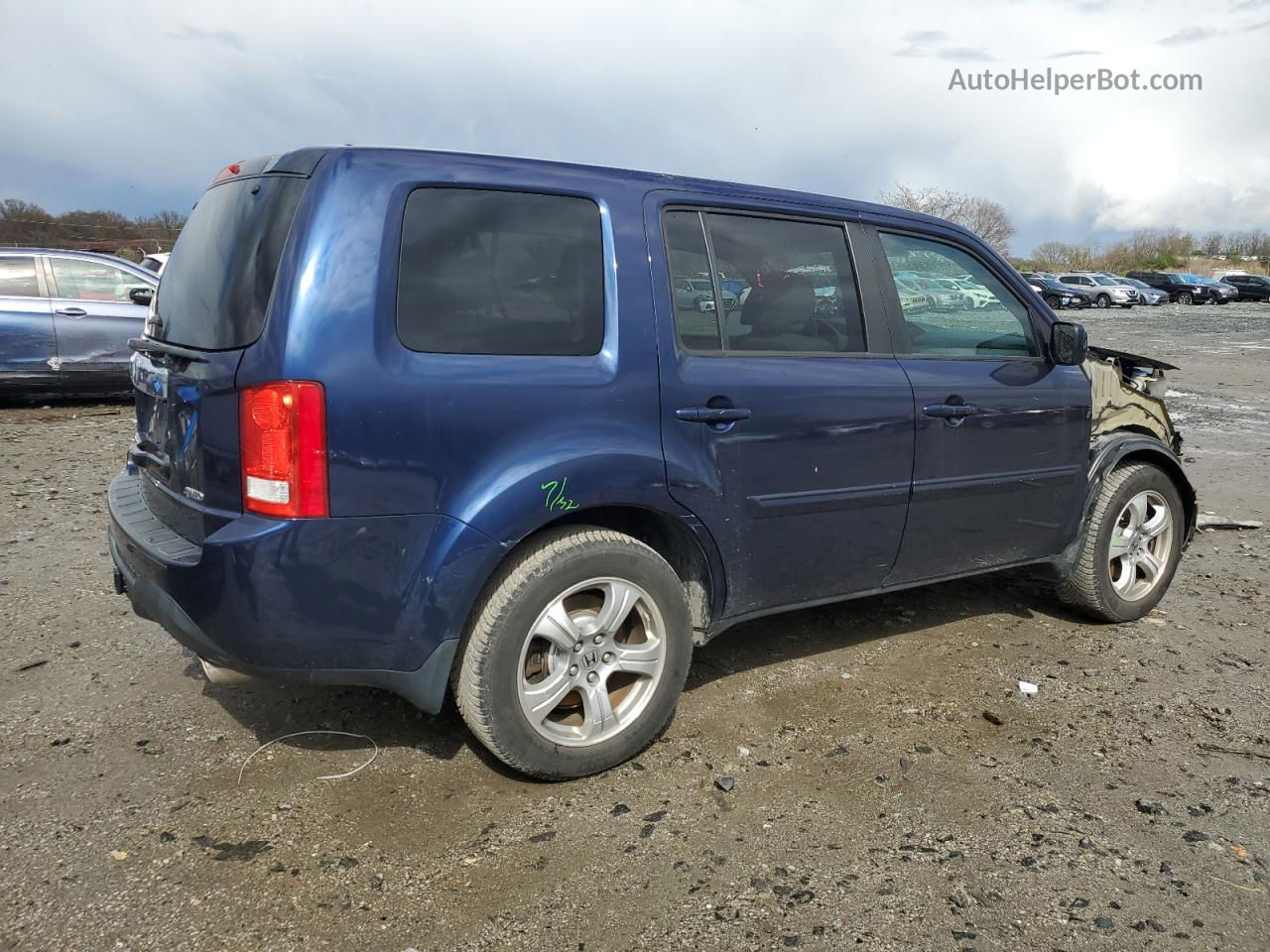 2013 Honda Pilot Ex Blue vin: 5FNYF4H40DB021793