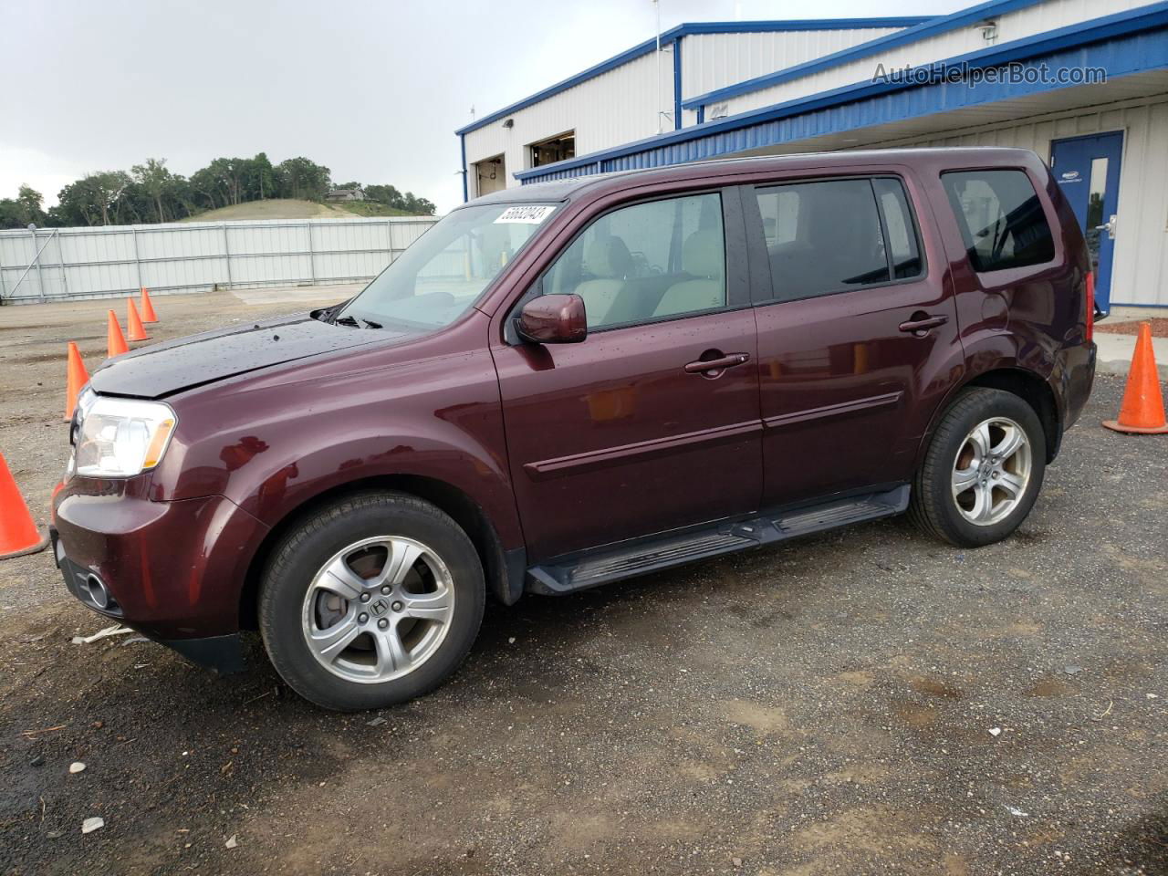 2015 Honda Pilot Ex Maroon vin: 5FNYF4H40FB002213