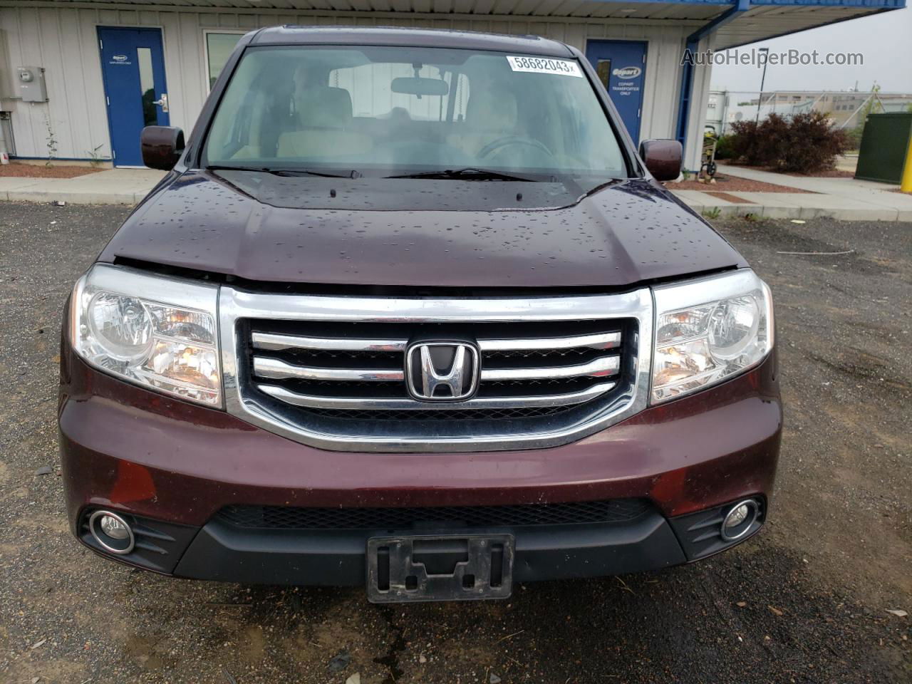 2015 Honda Pilot Ex Maroon vin: 5FNYF4H40FB002213