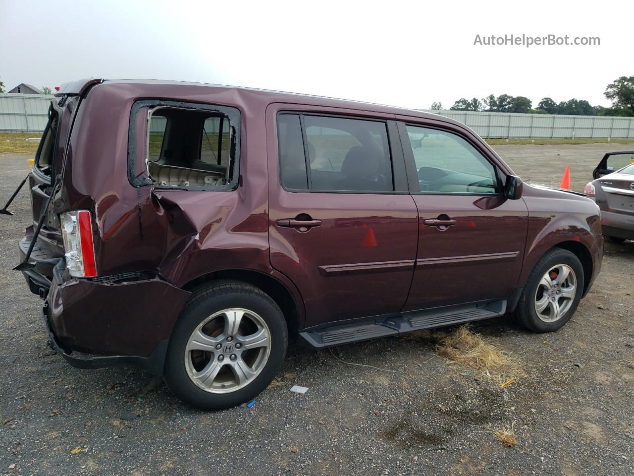 2015 Honda Pilot Ex Maroon vin: 5FNYF4H40FB002213