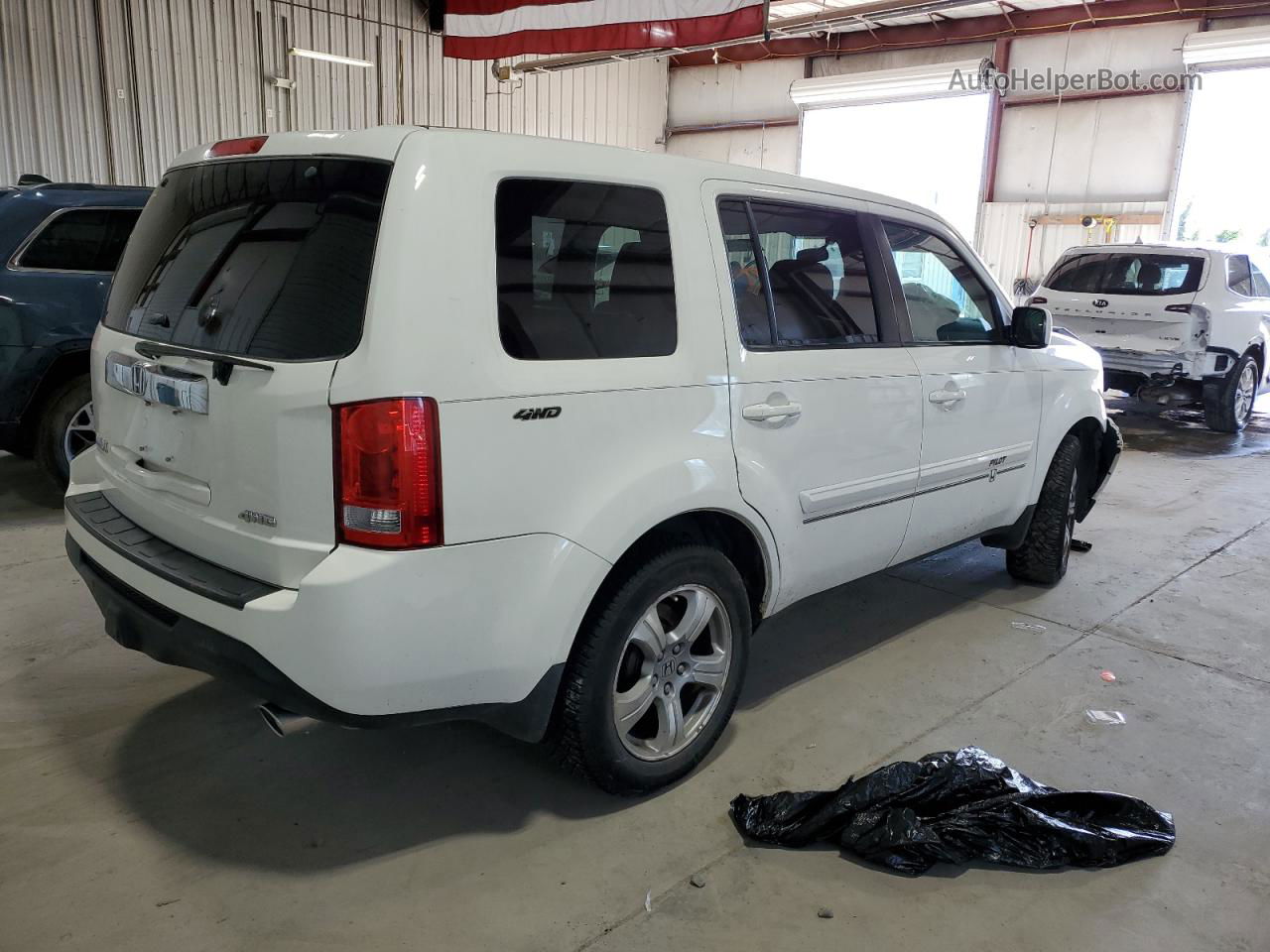 2015 Honda Pilot Ex White vin: 5FNYF4H41FB013737