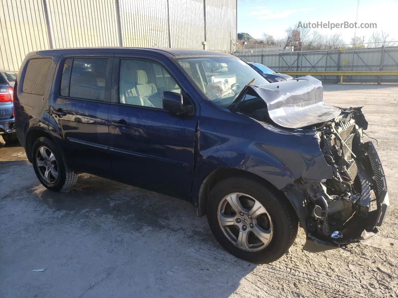 2015 Honda Pilot Ex Blue vin: 5FNYF4H41FB050903