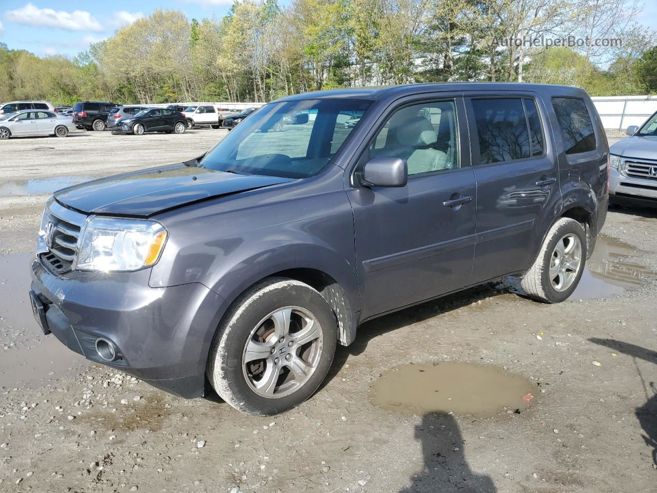 2015 Honda Pilot Ex Gray vin: 5FNYF4H41FB070987