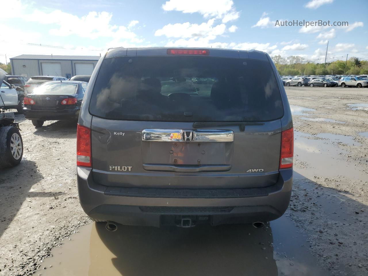 2015 Honda Pilot Ex Gray vin: 5FNYF4H41FB070987