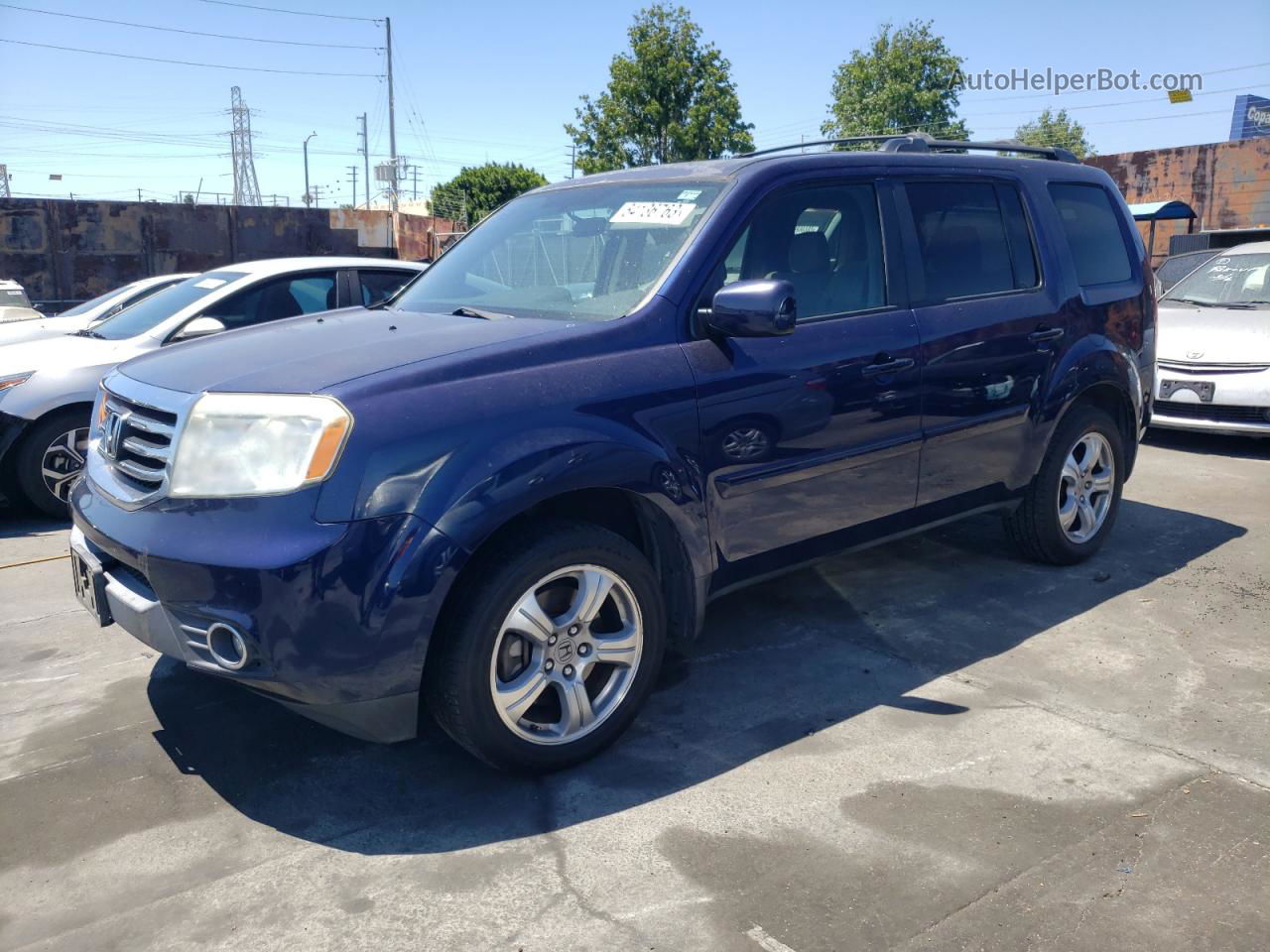 2013 Honda Pilot Ex Blue vin: 5FNYF4H43DB062306