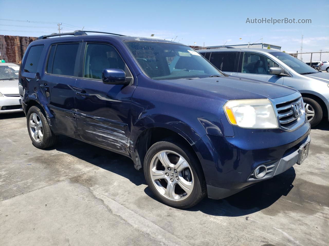 2013 Honda Pilot Ex Blue vin: 5FNYF4H43DB062306