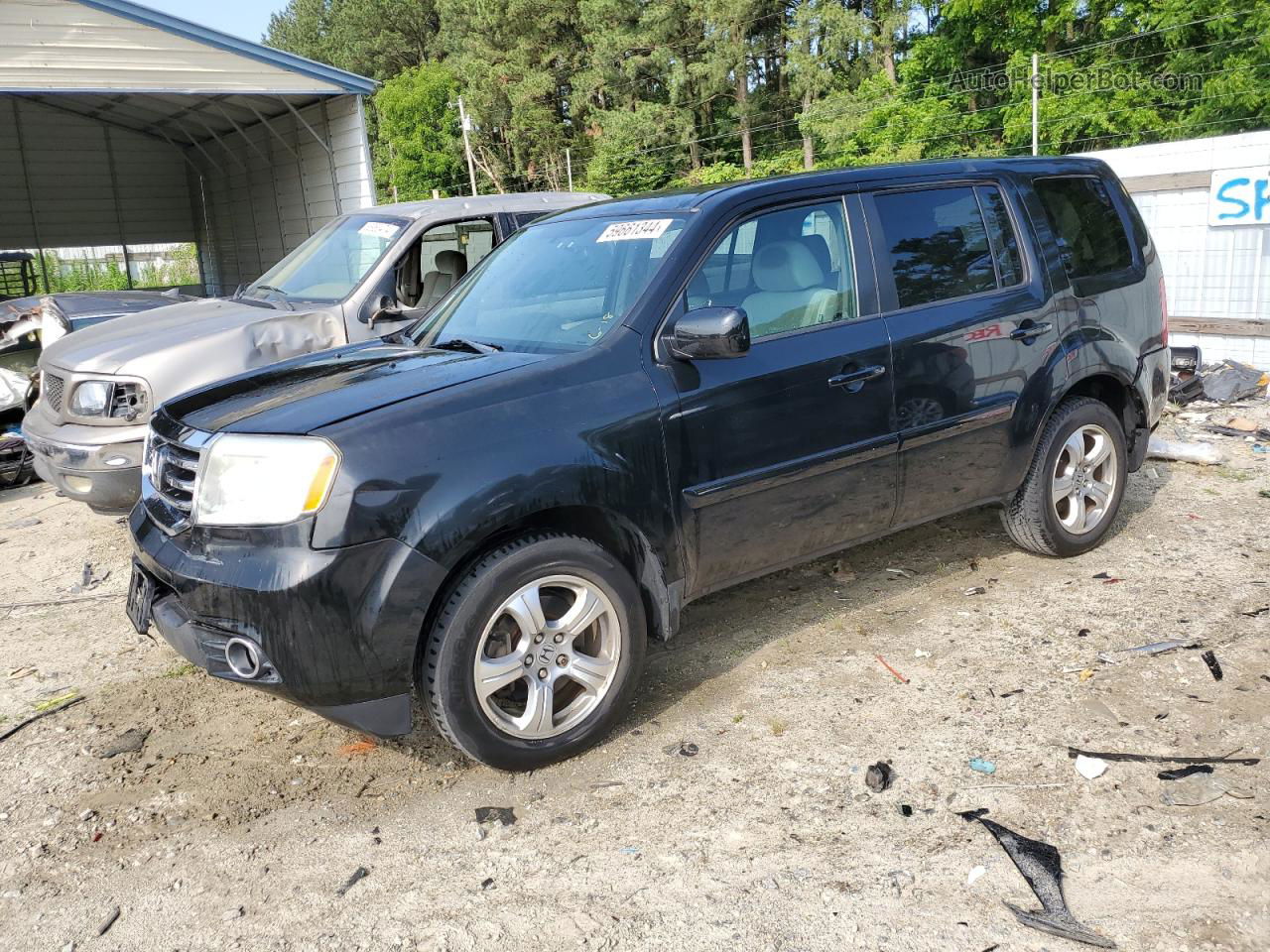 2013 Honda Pilot Ex Black vin: 5FNYF4H44DB057096