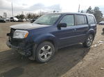 2013 Honda Pilot Ex Blue vin: 5FNYF4H44DB082953