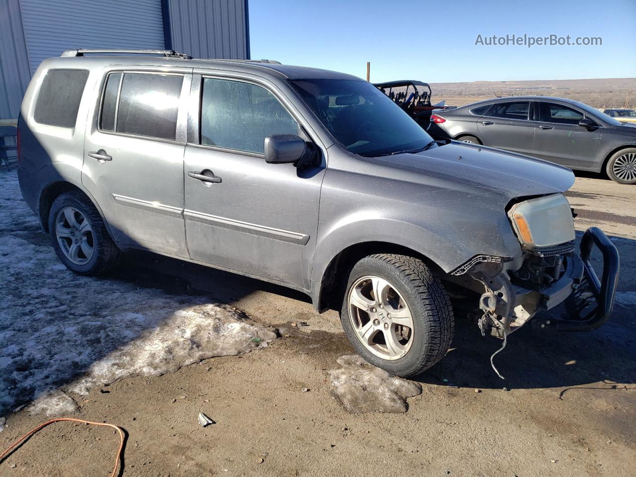 2013 Honda Pilot Ex Серый vin: 5FNYF4H45DB003161