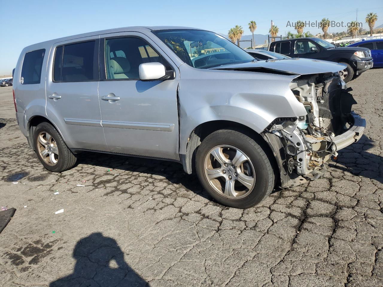 2015 Honda Pilot Ex Silver vin: 5FNYF4H45FB052699