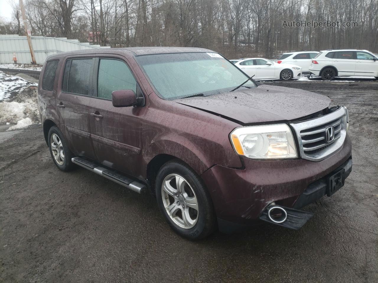 2013 Honda Pilot Ex Burgundy vin: 5FNYF4H46DB071534