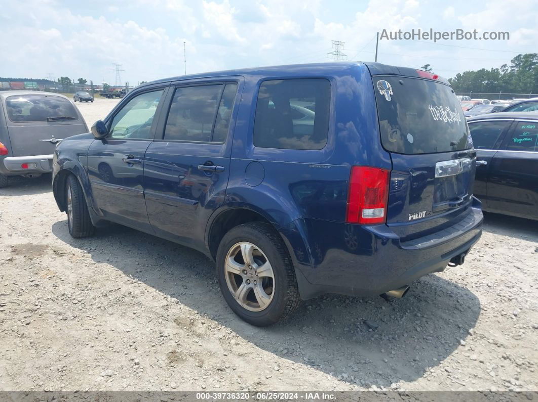 2013 Honda Pilot Ex Blue vin: 5FNYF4H47DB021788