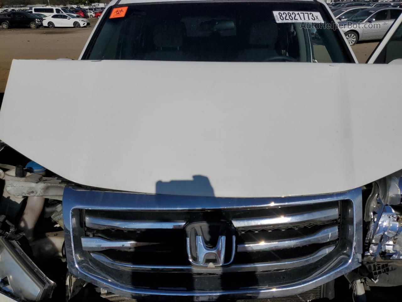 2013 Honda Pilot Ex White vin: 5FNYF4H4XDB011949