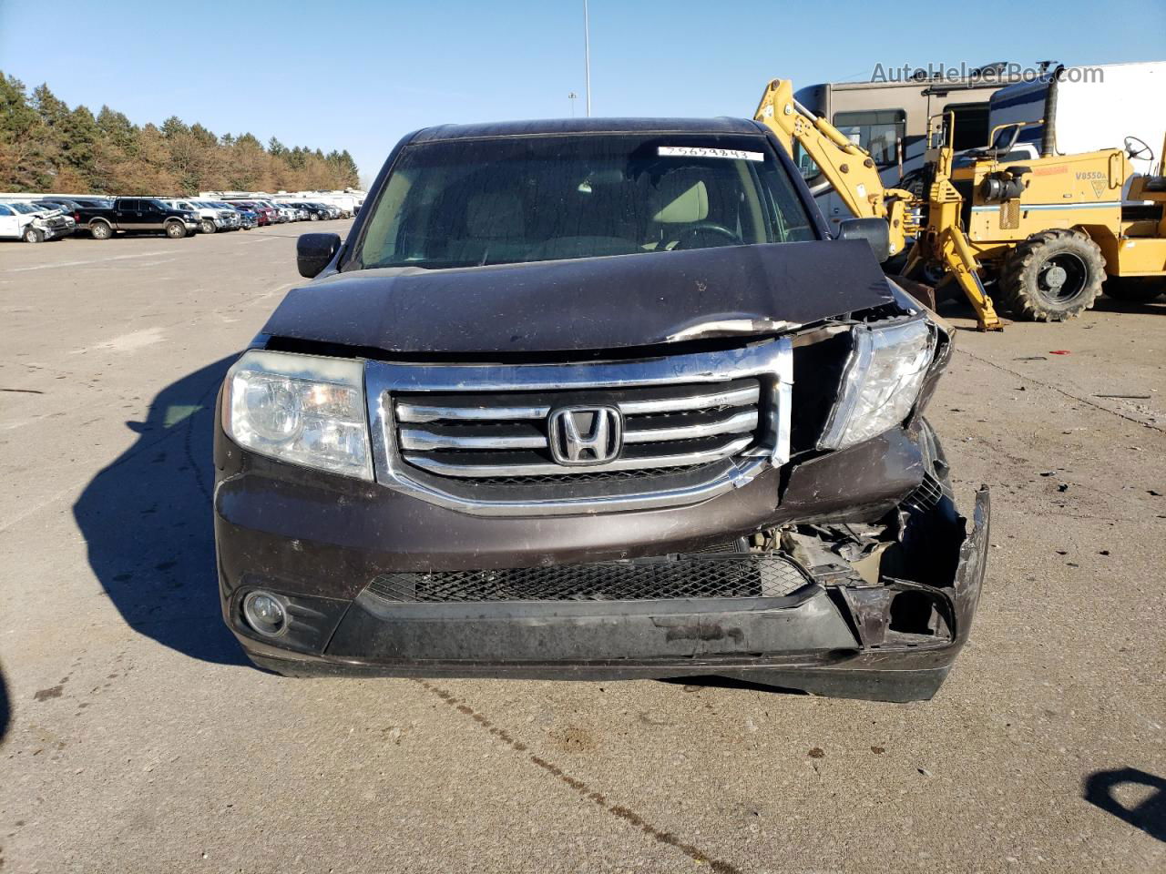 2013 Honda Pilot Ex Brown vin: 5FNYF4H4XDB045955