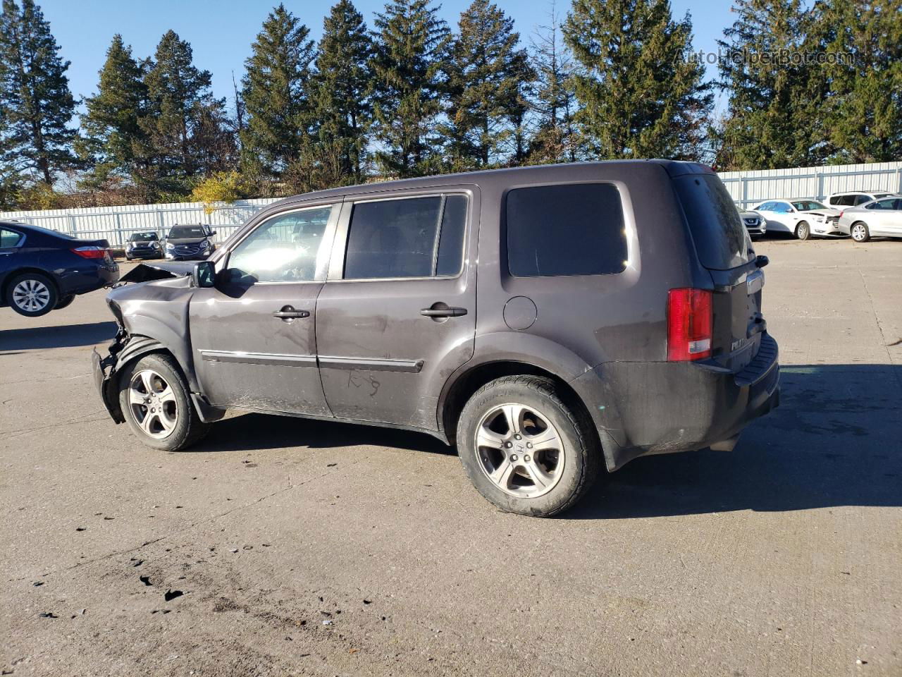 2013 Honda Pilot Ex Brown vin: 5FNYF4H4XDB045955