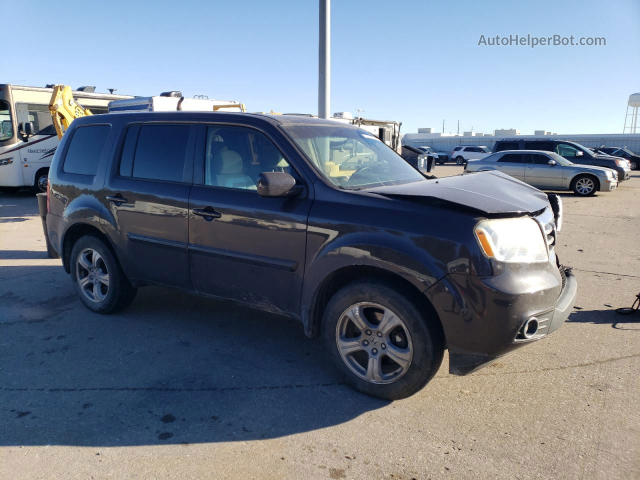 2013 Honda Pilot Ex Brown vin: 5FNYF4H4XDB045955