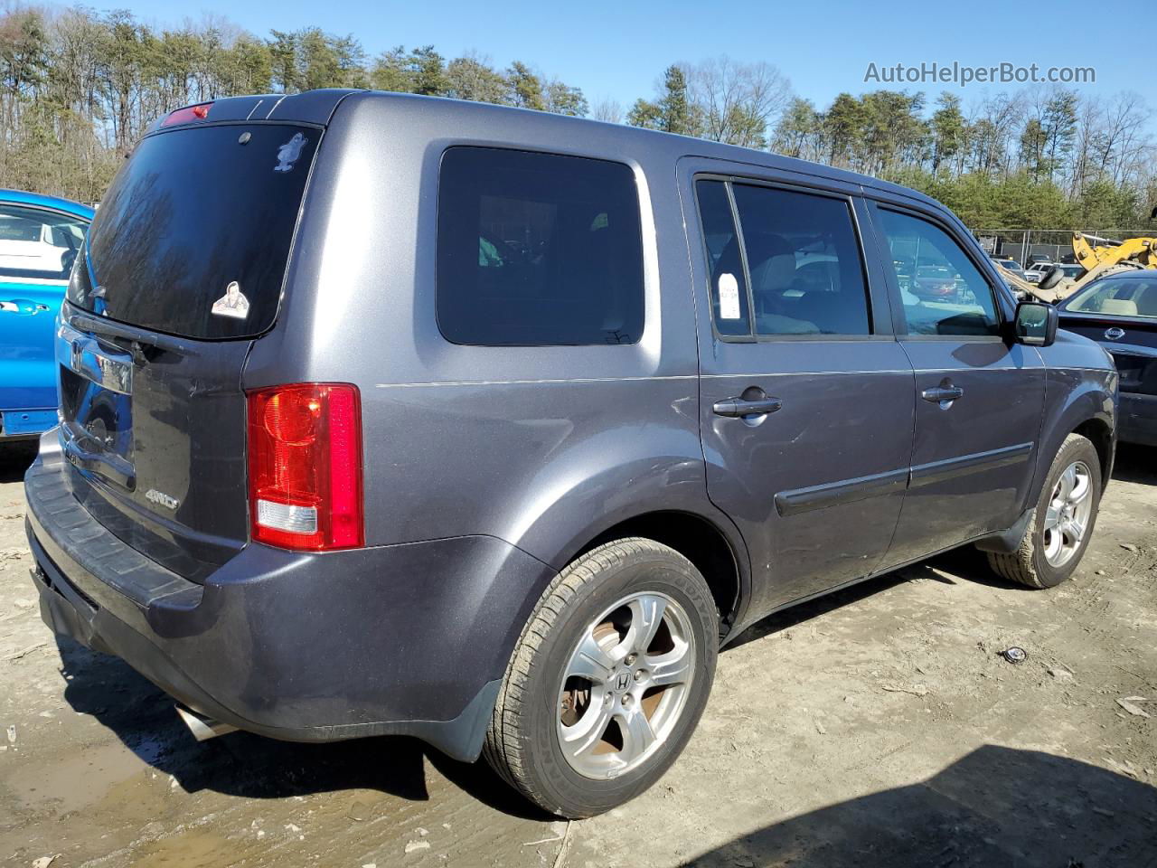 2015 Honda Pilot Ex Gray vin: 5FNYF4H4XFB043559