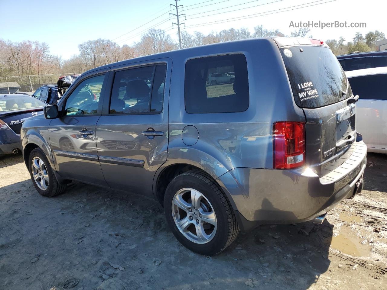 2015 Honda Pilot Ex Gray vin: 5FNYF4H4XFB043559