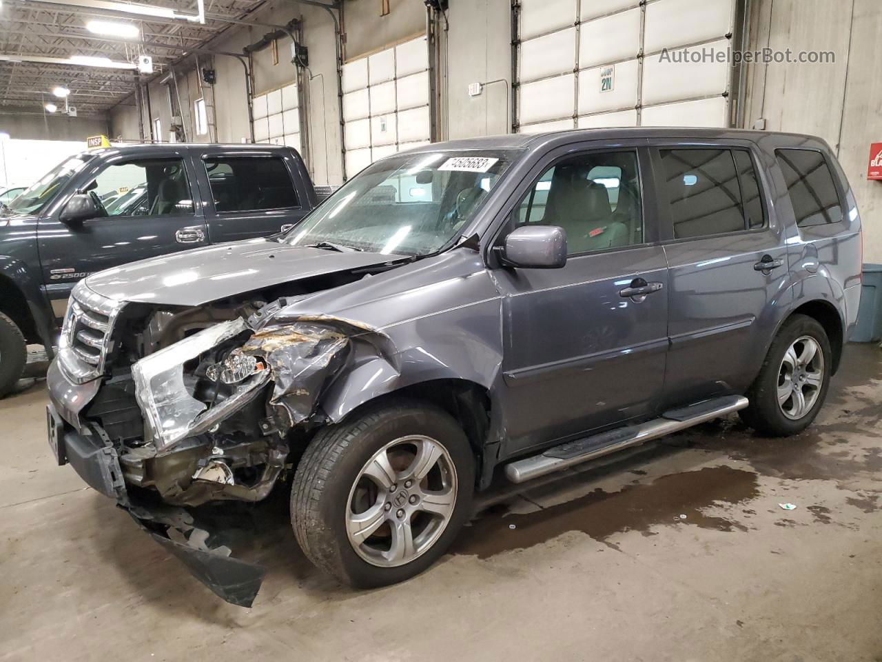 2015 Honda Pilot Ex Gray vin: 5FNYF4H4XFB059132