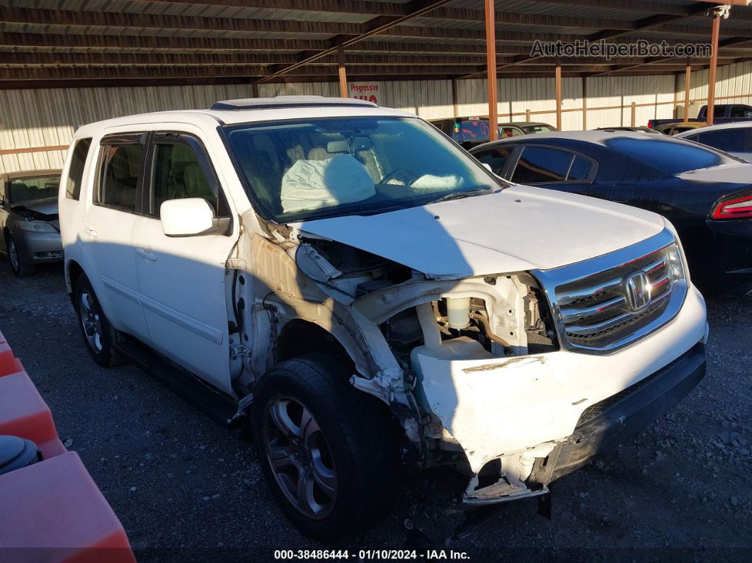 2013 Honda Pilot Ex-l White vin: 5FNYF4H50DB021883