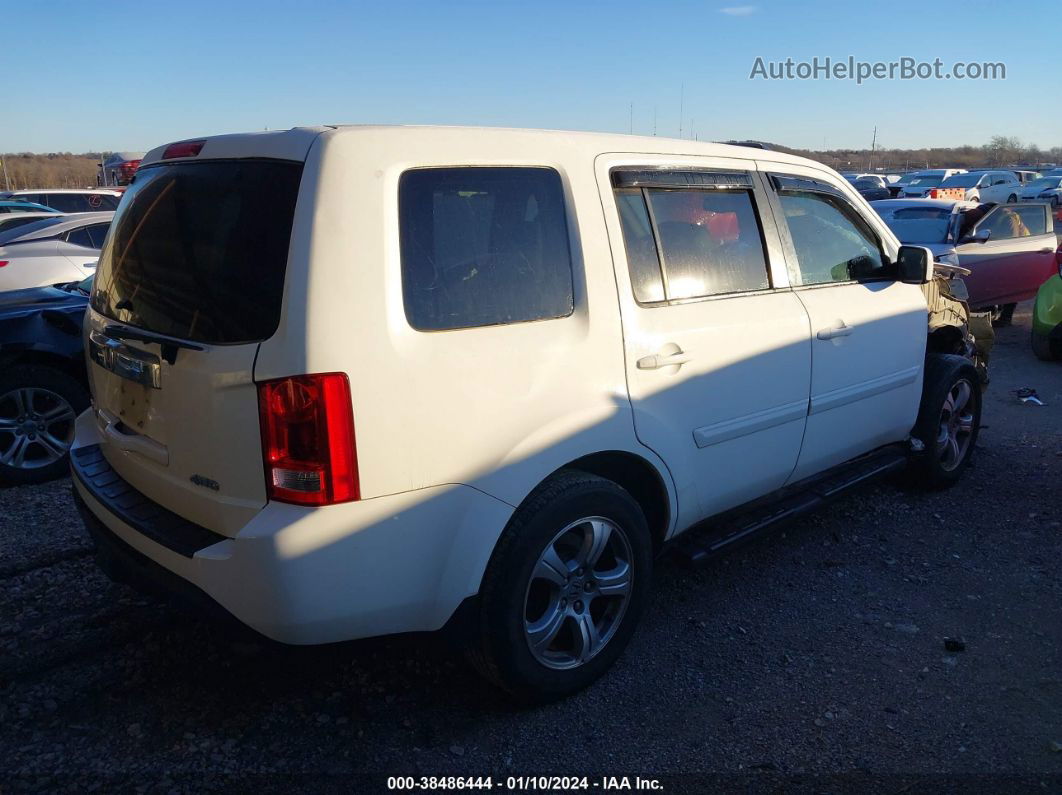 2013 Honda Pilot Ex-l White vin: 5FNYF4H50DB021883