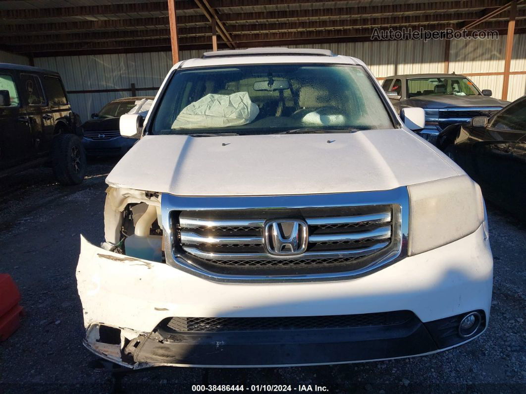 2013 Honda Pilot Ex-l White vin: 5FNYF4H50DB021883