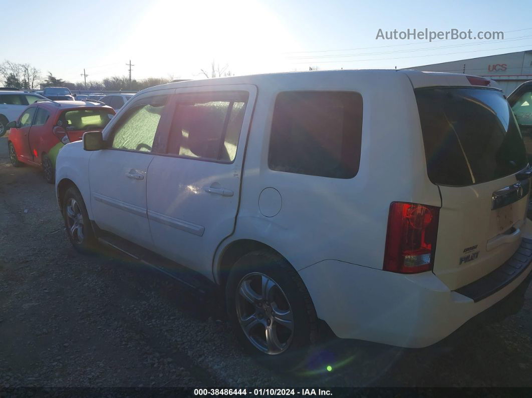 2013 Honda Pilot Ex-l White vin: 5FNYF4H50DB021883