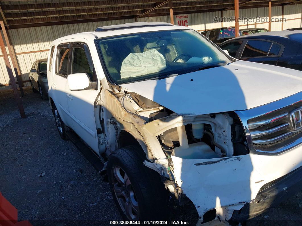 2013 Honda Pilot Ex-l White vin: 5FNYF4H50DB021883