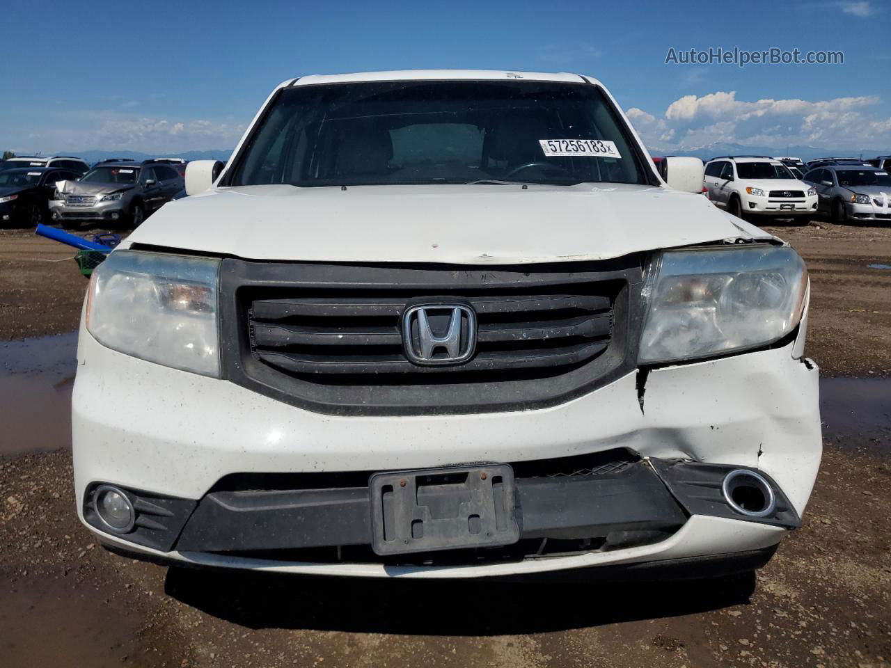 2013 Honda Pilot Exl White vin: 5FNYF4H50DB033273