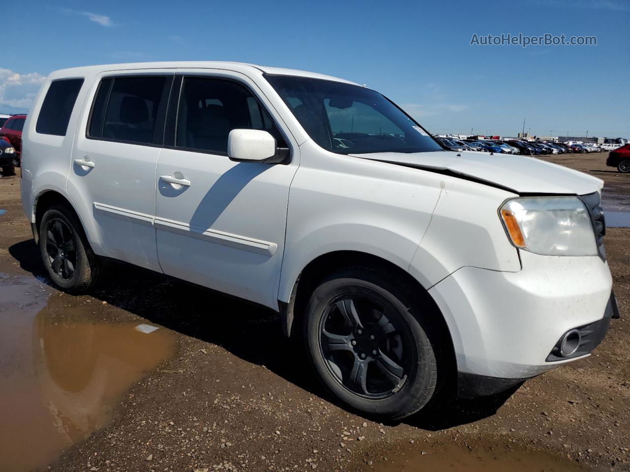 2013 Honda Pilot Exl White vin: 5FNYF4H50DB033273