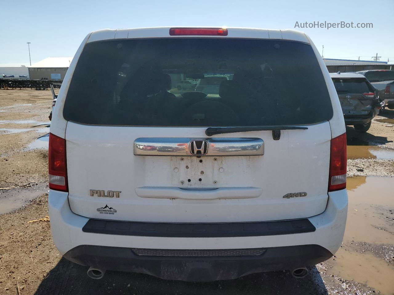 2013 Honda Pilot Exl White vin: 5FNYF4H50DB033273