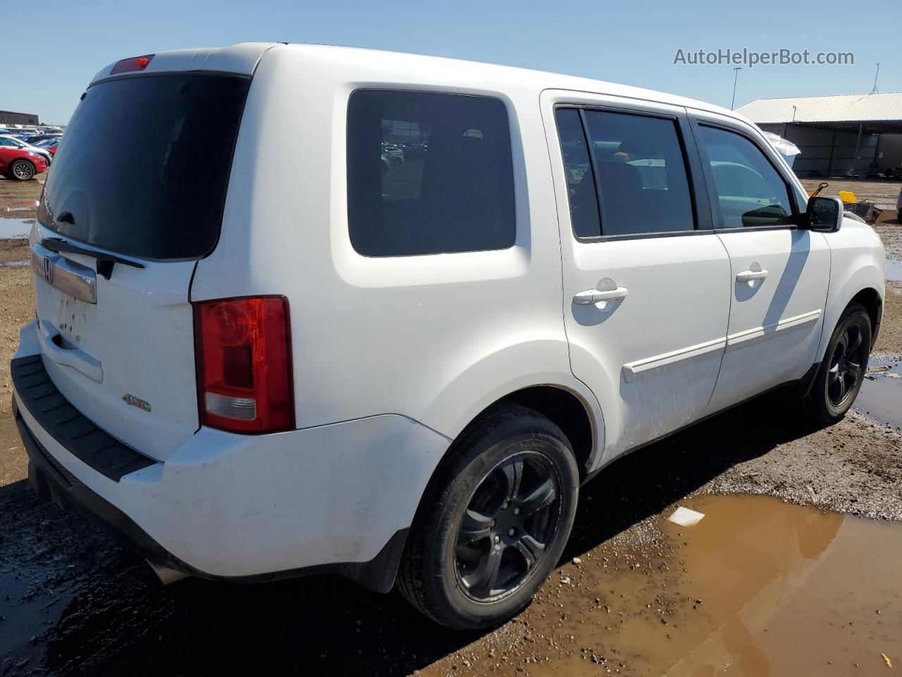 2013 Honda Pilot Exl White vin: 5FNYF4H50DB033273