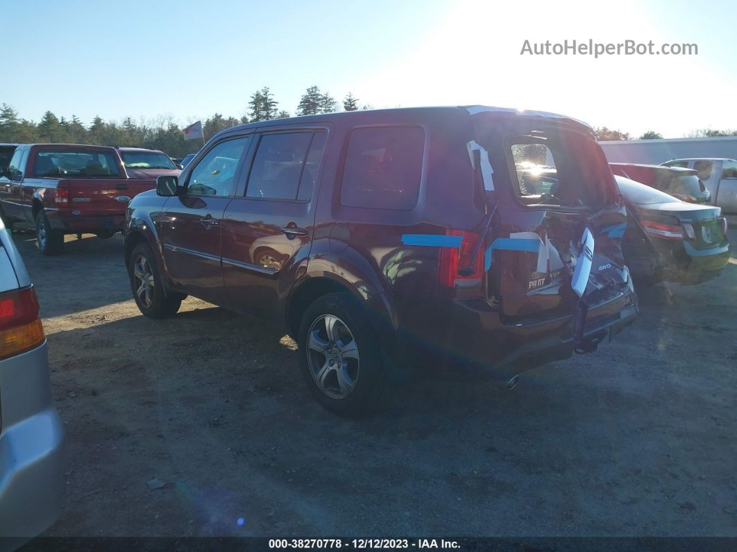 2013 Honda Pilot Ex-l Red vin: 5FNYF4H50DB033628