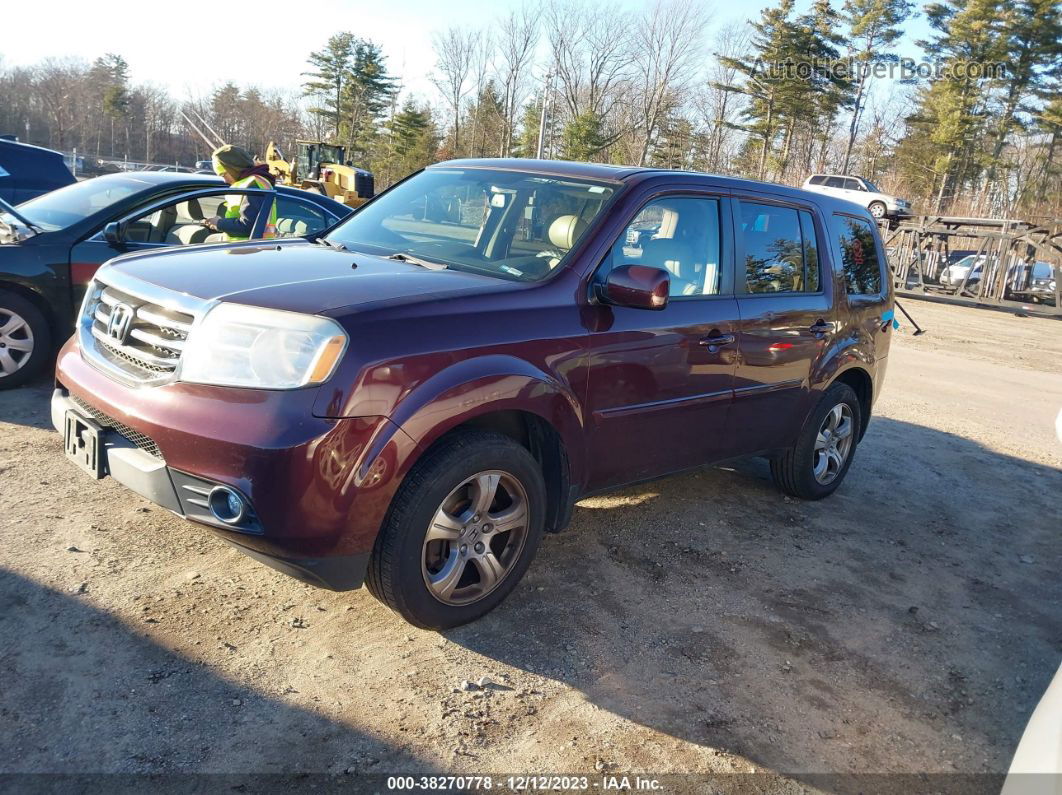 2013 Honda Pilot Ex-l Red vin: 5FNYF4H50DB033628