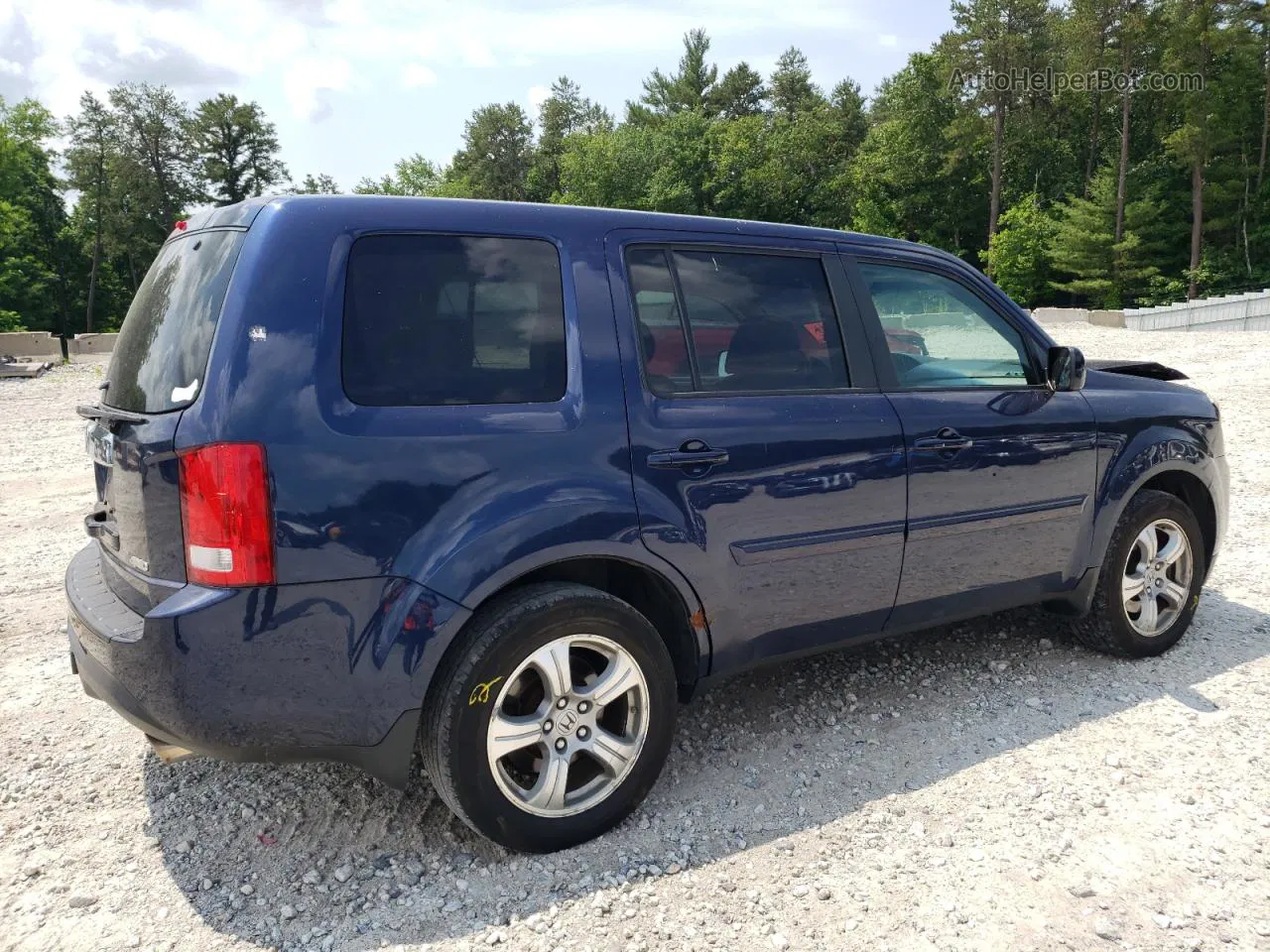 2013 Honda Pilot Exl Blue vin: 5FNYF4H50DB048727