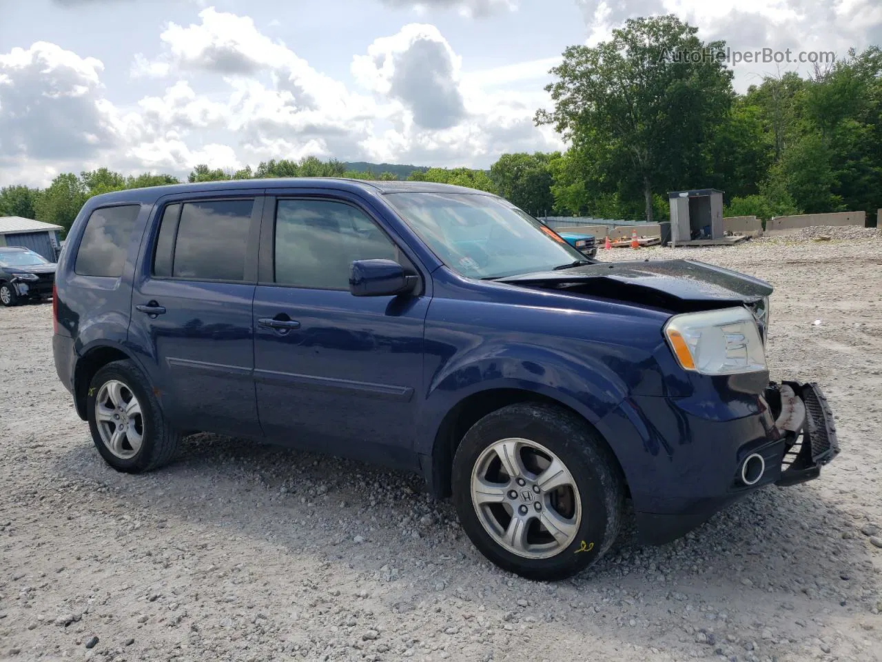 2013 Honda Pilot Exl Blue vin: 5FNYF4H50DB048727