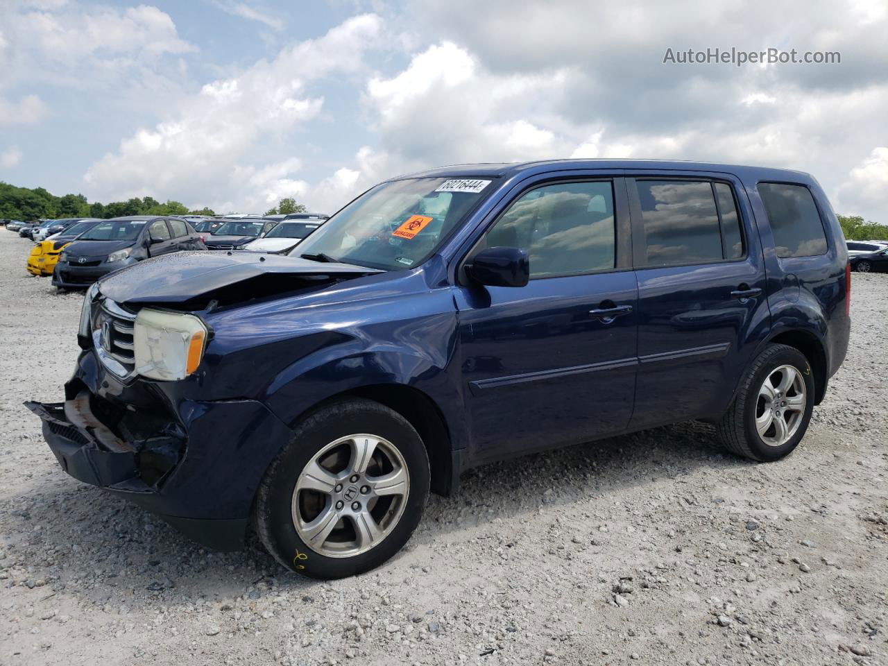 2013 Honda Pilot Exl Blue vin: 5FNYF4H50DB048727