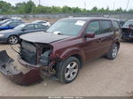 2013 Honda Pilot Ex-l Maroon vin: 5FNYF4H50DB078231