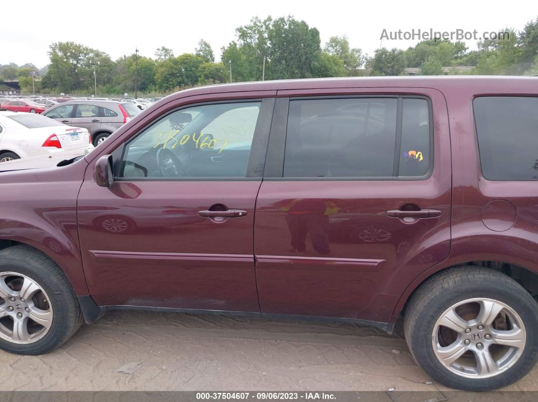 2013 Honda Pilot Ex-l Maroon vin: 5FNYF4H50DB078231