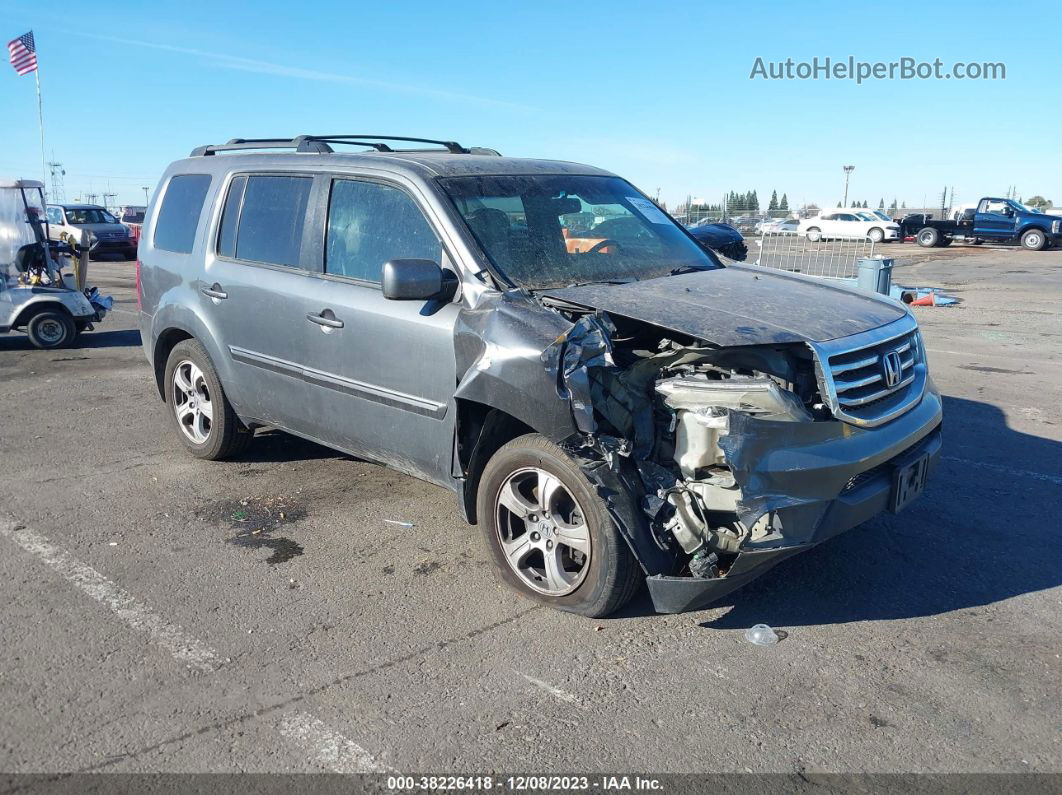 2013 Honda Pilot Ex-l Gray vin: 5FNYF4H51DB009788