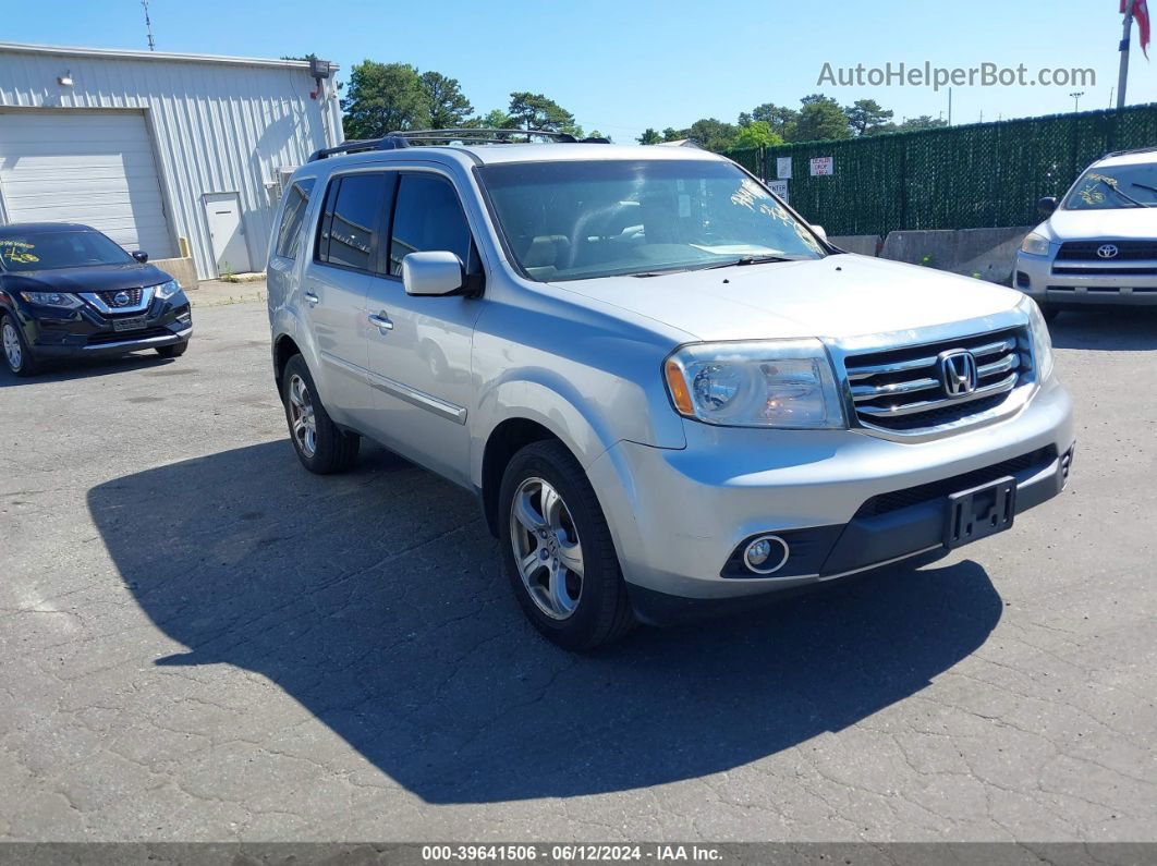 2013 Honda Pilot Ex-l Silver vin: 5FNYF4H51DB057744