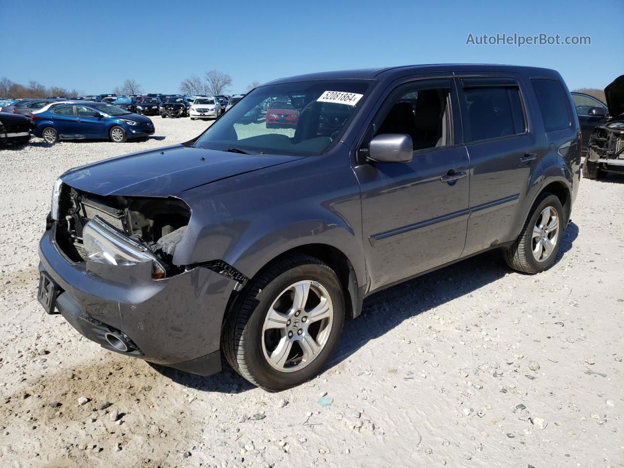 2015 Honda Pilot Exl Серый vin: 5FNYF4H51FB010569